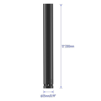FOCMKEAS 1/2" Drive 18mm Socket Accessory Set, 12 Inch Length
