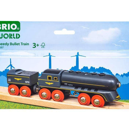 BRIO World Speedy Bullet Engine Train Toy For Kids Age 3 Years Up - Railway Accessories and Add Ons