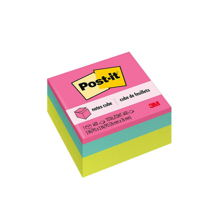 Post-it Notes Cube, Bright Colors, 3 in. x 3 in., 