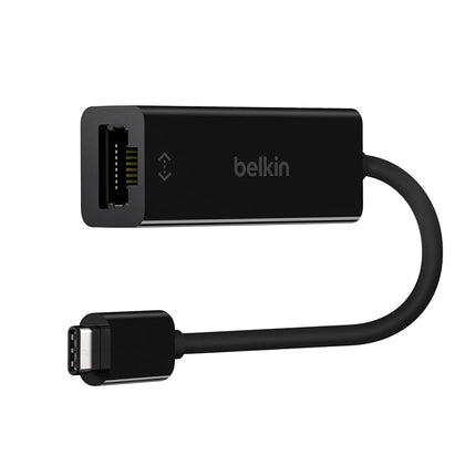 Belkin F2CU040btBLK USB-C to Gigabit Ethernet Adapter (USB-IF Certified, Compatible with MacBook Pro (2016), Dell XPS 13 inch), Black