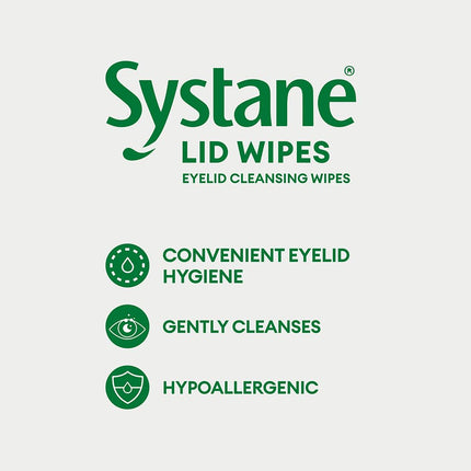 Systane Lid Wipes - Eyelid Cleansing Wipes - Sterile, Count of 32