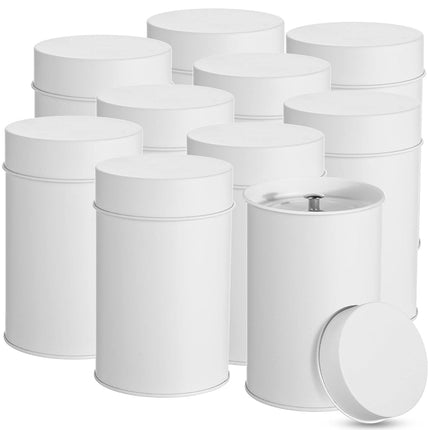 Zopeal 10 Pack Metal Tea Tin Canisters, Loose Leaf