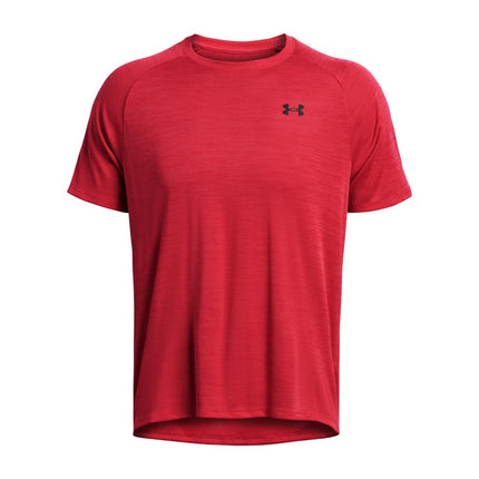 Under Armour - Mens Tech Textured Short Sleeve T-Shirt, Color Red/Black (600), Size: XXX-Large