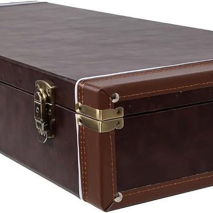 Crossrock Rectangular Wooden Case fits F-Style Mandolin, Vintage Brown (CRW620MFBR-R)