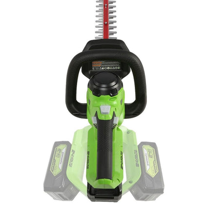 Greenworks 24V 22" Cordless Laser Cut Hedge Trimmer, 4.0Ah USB Battery and Charger Included