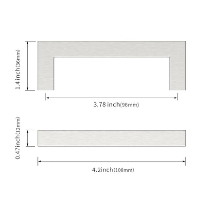 Asidrama 10 Pack 3.75 Inch(96mm) Brushed Satin Nickel Kitchen Cabinet Handles, Stainless Steel Cabinet Pulls Kitchen Cabinet Hardware for Cupboard Drawer Handles Dresser Pulls