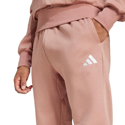 adidas Men's Essentials FeelCozy Fleece Pants, Warm Clay/White, Medium