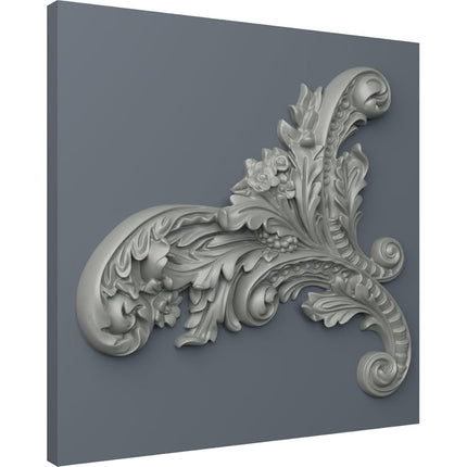 Ekena Millwork ONL12X11X01KT-R 12 W x 11 1/4" H x 1 1/8" P Katheryn Onlay, Right