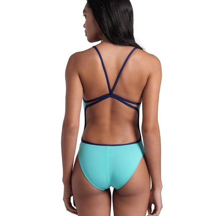 Arena Performance Women's Team Solid Lace Back Swimsuit One Piece Bathing Suit
