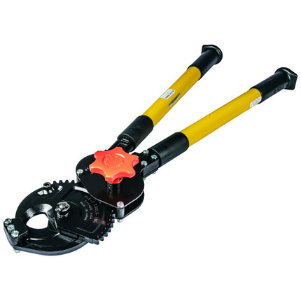 Klein Tools 63700 Heavy Duty Forged Ratcheting Cutter, Heat Treated with 24-Inch Handles and Shear-Type Blades
