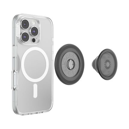 PopSockets Phone Grip for MagSafe, Magnetic Holder, Phone Stand, Black - New Essentials