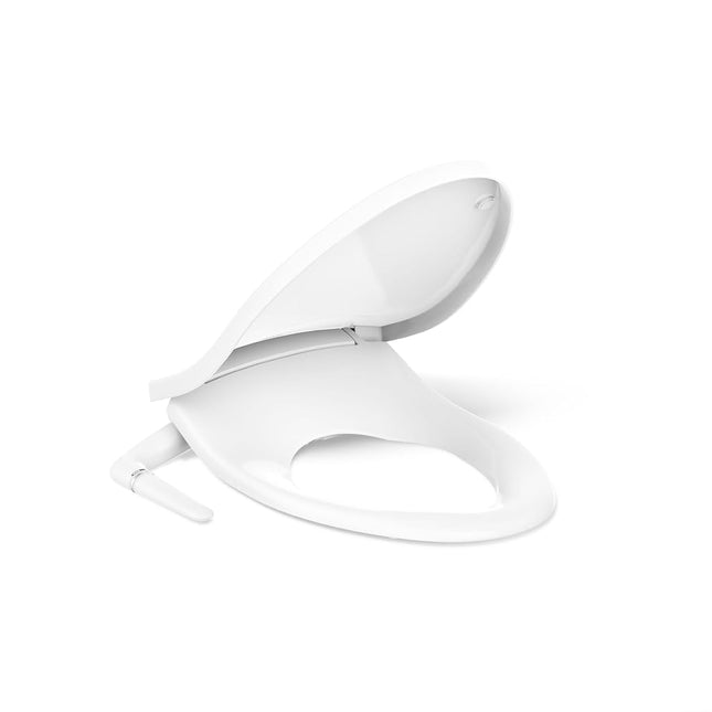 KOHLER 5724-0 Puretide Toliet Seat, Elongated Manual Non Electric Bidet with Adjusting Spray Pressure and Position, Quiet-Close Lid, White