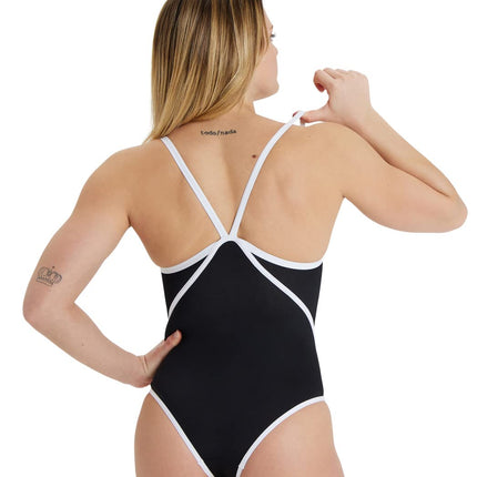 Arena Icons Super Free Solid Swimsuit Black-White 30