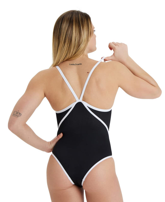 Arena Icons Super Free Solid Swimsuit Black-White 30