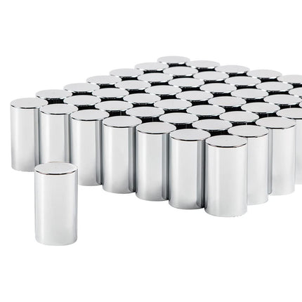 United Pacific 33 mm x 3-1/2" Cache-écrou cylindrique chromé en plastique – À visser (60/paquet) Camion Semi
