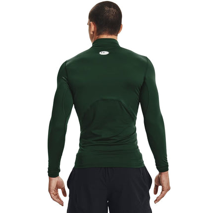 Under Armour Camiseta Térmica de Compresión para Hombre ColdGear Mock, Verde Bosque (301)/Blanco, 3XL