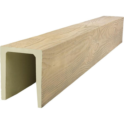 Heritage Timber MENA Faux Wood Beam, 3-Sided (U-Beam), 3 1/2"W x 3 1/2"H x 72"L, Natural White Oak Finish
