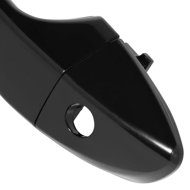 DNA MOTORING Front Driver Outer Door Handle Compatible with 14-19 Corolla, w/Keyhole, Black, OEM-DHO-01538