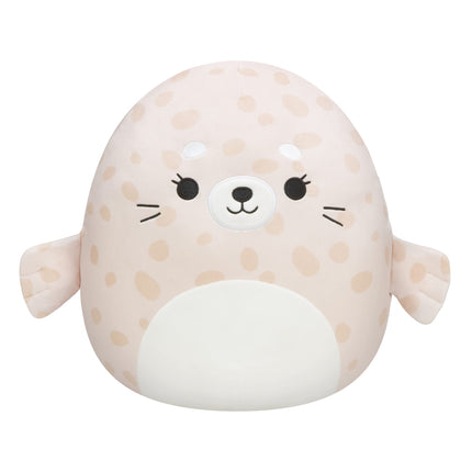 Squishmallows Foca Manchada Beige de 35 cm con Barriga Blanca - Añade a Lilou a tu Equipo, Peluche Grande Ultrasuave, Peluche Oficial de Kellytoy