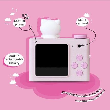 Hello Kitty Official Licensed Kids Digital Camera & Video Camcorder, Selfie Dual Lens, 16GB SD Card, Birthday Girls Ages 3+ (Model A) by kiimento