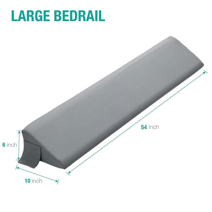 Vekkia Full Size Bed Wedge Pillow/Headboard Pillow Wedge/Mattress Wedge,Bed Gap Filler to Close Gap (0-6") Between Headboard and Mattress (Gray 54"x10"x6")