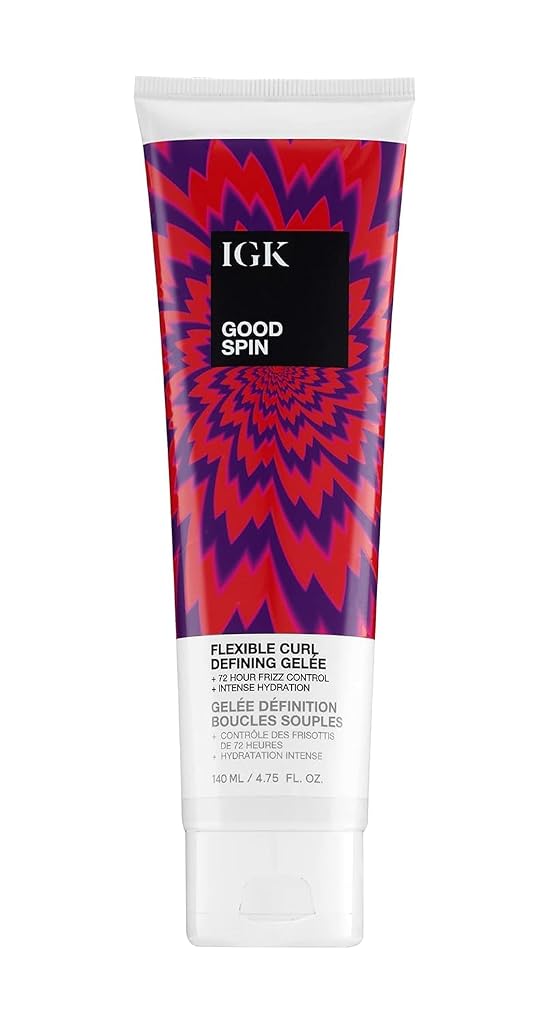 IGK GOOD SPIN Flexible Curl Defining Gelee | Hydrating + Frizz Control + Hold | Vegan + Cruelty Free | 4.75 Oz
