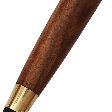EXNOT Vintage Brass Handle Victorian Telescope Fold able Wooden Walking Stick Walking Cane Ideal Gift