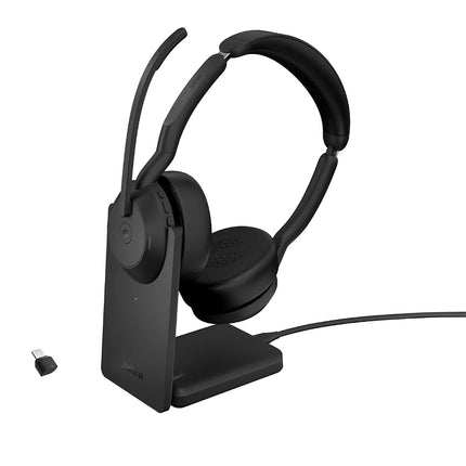 Jabra Evolve2 55 Stereo Wireless Headset with Char