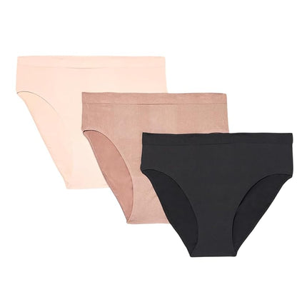 Wacoal Women's B Smooth Hi Cut Brief Panty 3 Pack,