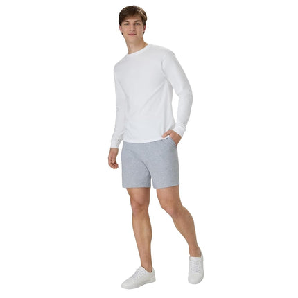 Hanes Men's Jersey Short with Pockets, Light Steel, Large