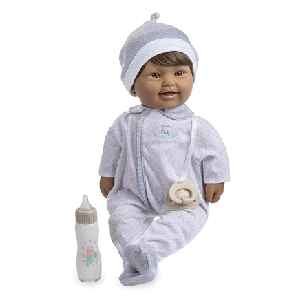 JC Toys 16" Soft Body Baby Doll with Down Syndrome/African American/Brown Hair/Magic Milk Bottle/Realistic & Inclusive