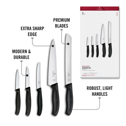 Victorinox Swiss Classic Swiss Classic Kitchen Set, Black, 6.7133.5G