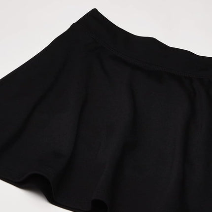 Jupe-culotte en maille Ponte pour filles The Children's Place, noire, taille très grande