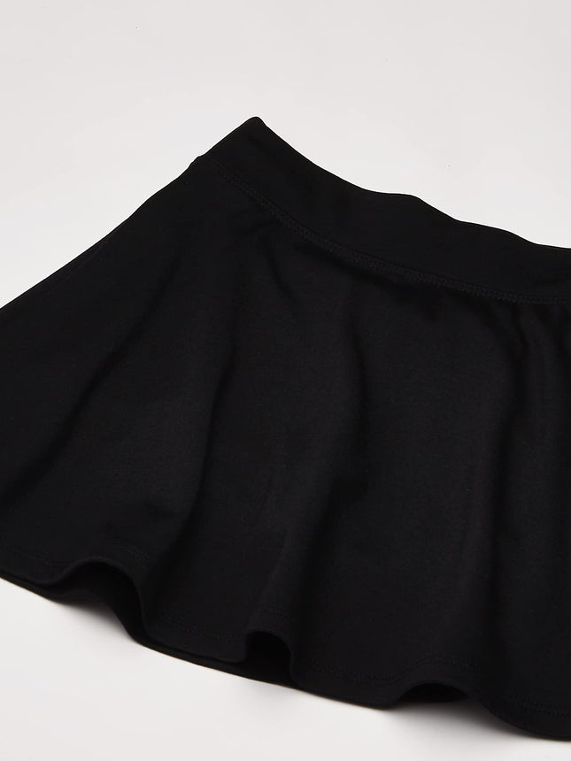 Jupe-short en maille Ponte à enfiler The Children's Place pour fille, noire unie, très petite