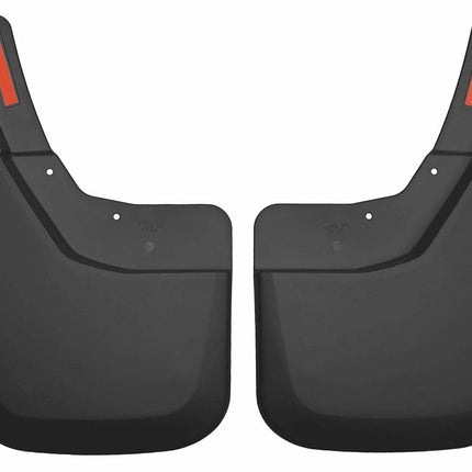 Husky Liners Mud Guards | Rear Mud Guards - Black | 57881 | Fits 2014-2018 Chevrolet Silverado 1500, 2015-2019 Silverado 2500/3500, 2019 Silverado 1500 LD w/Single Rear Wheels 2 Pcs