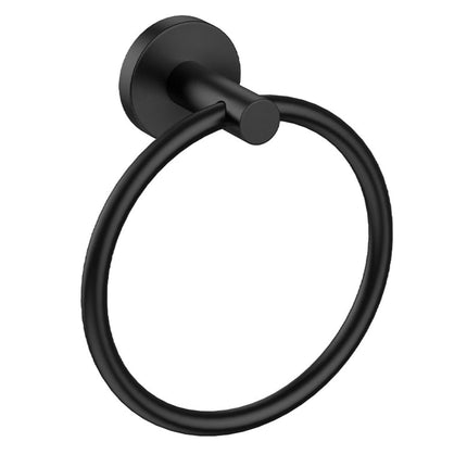 USHOWER Matte Black Towel Ring, Hand Towel Holder 