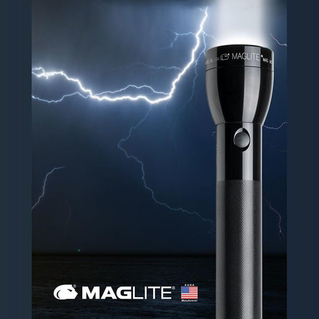Mag-Lite 6 D-Cell Flashlight, Aluminium, Black, 694 lm