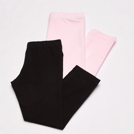 Mallas Capri para Niña de The Children's Place, Paquete de 2, Negro/Concha, Talla XL