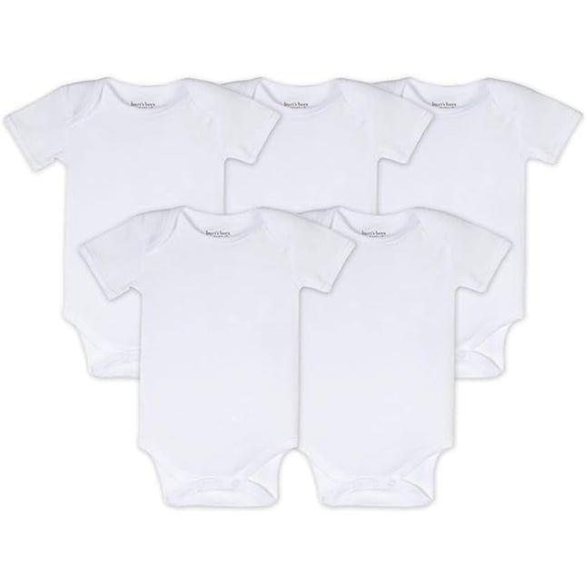 Burt's Bees Baby Unisex Baby Bodysuits, 5-Pack Sho