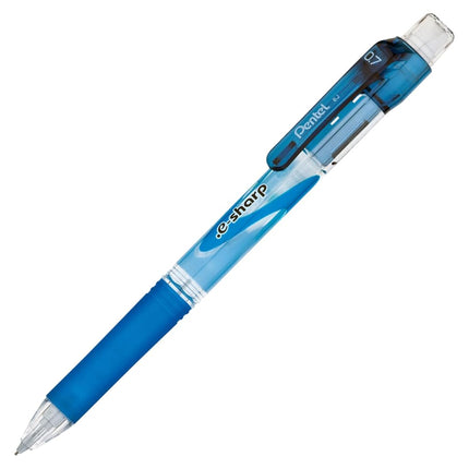 Portaminas Pentel e-sharp, 0.7mm, detalles azules, caja de 12 (AZ127C)