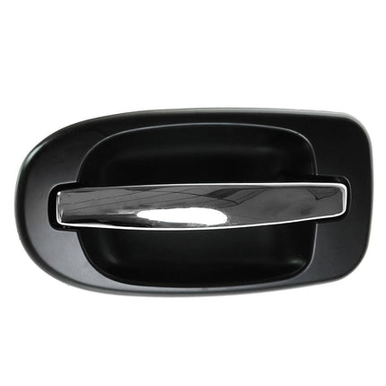 TRQ Door Handle Rear Outer Black & Chrome LH for B