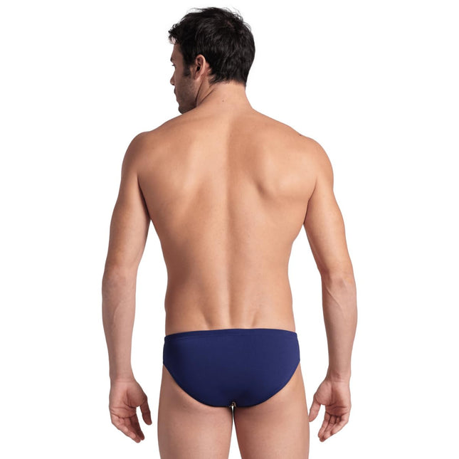 ARENA Men's Performance Stripes Swim Briefs, Navy/Multi, 34
