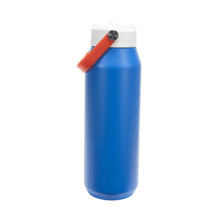 PUMA unisex-adult 32oz Insulated Stainless Steel Water Bottle With Carry Handle, Team Royal/Red, One size