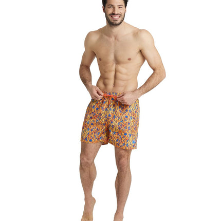 Arena Men's Standard Boxer Allover Swim Trunk Beac
