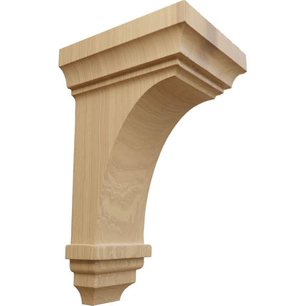 Ekena CORW04X04X08JECH 4-Inch Width x 4 3/4-Inch Depth x 8-Inch Height Small Jefferson Wood Corbel - Cherry