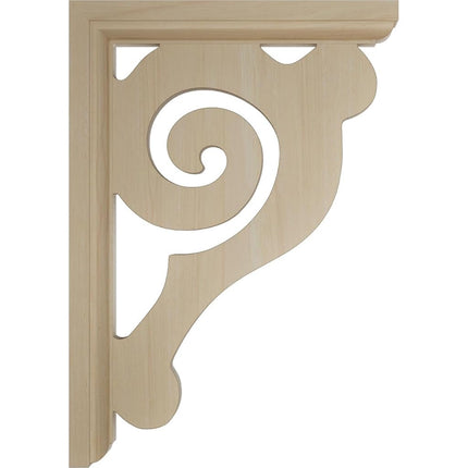Ekena BKT01X06X08BURW 1 1/2-Inch Width x 6-Inch Depth x 8 1/2-Inch Height Bulwark Bracket - Rubber Wood