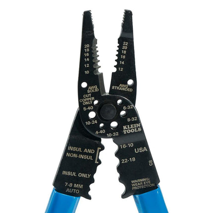 Long Nose Wire Cutter, Wire Crimper, Stripper and Bolt Cutter Multi Tool, 8-Inch Long Klein Tools 1010, Multi-Colour