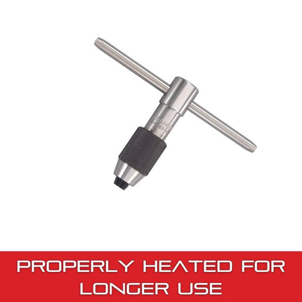 Starrett 93B T-Handle Tap Wrench, 7/32" - 7/16" Tap Size, 5/32" - 1/4" Square Shank Diameter, 2-1/2" Body Length
