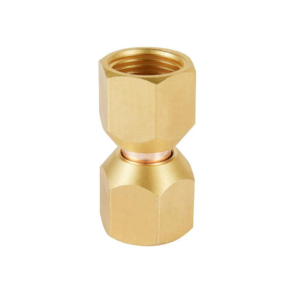 (Pack of 2) EFIELD 3/8" X 3/8" Female Flare Swivel Brass Adapter, Flare Tube Fitting, Valve Connector (3/8-inch)