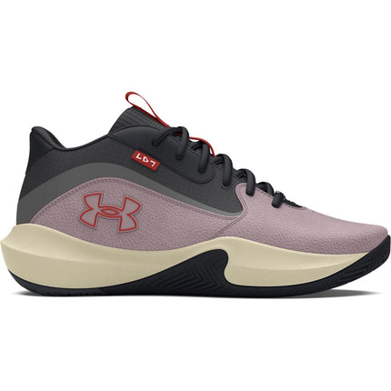 Under Armour Unisex Adult Lockdown 7 Basketball Shoe, (101) Tetra Gray/Castlerock/Earthen Orange, 9.5 Women/8 Men